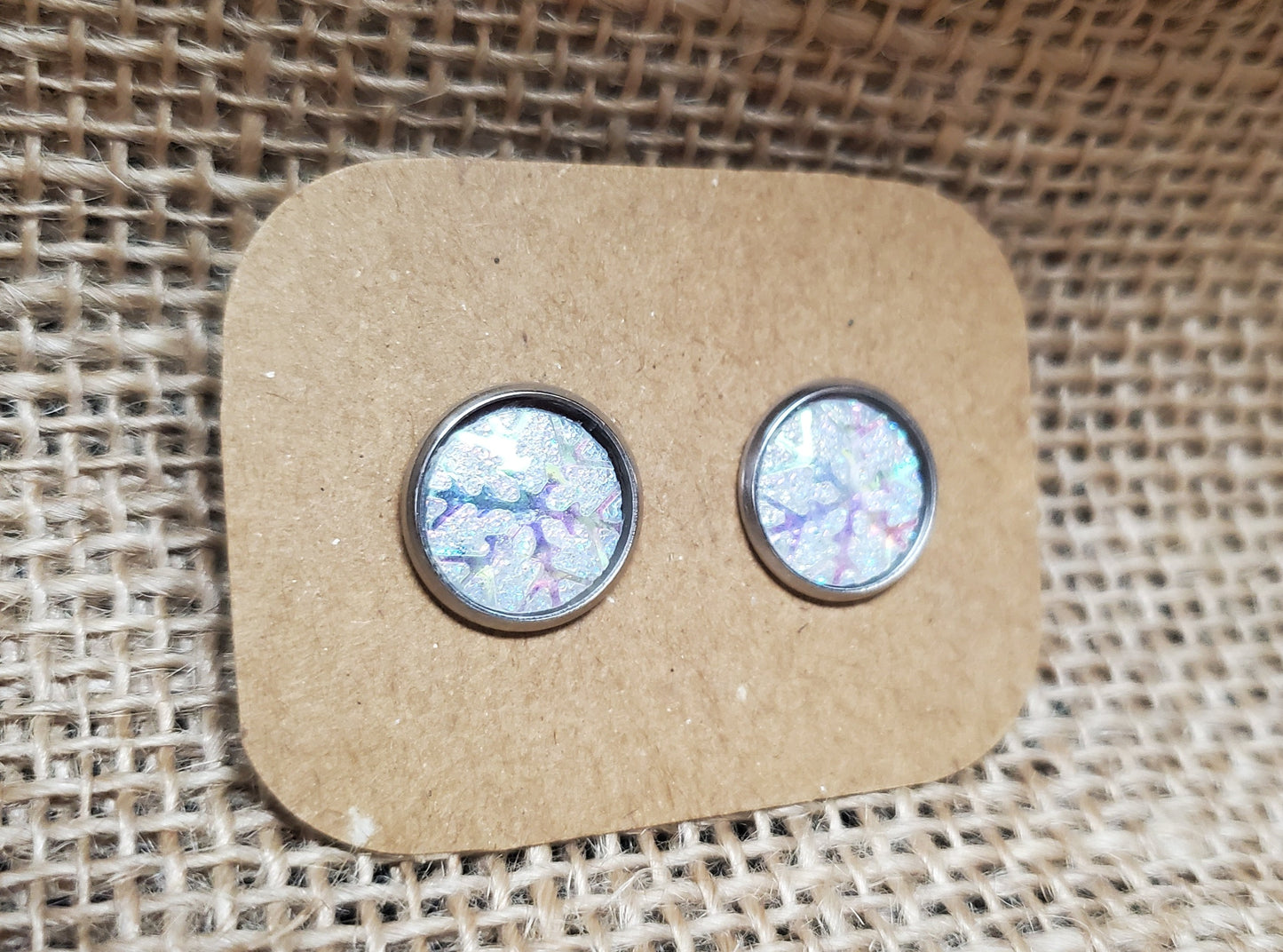 Snowflake Stud on Silver