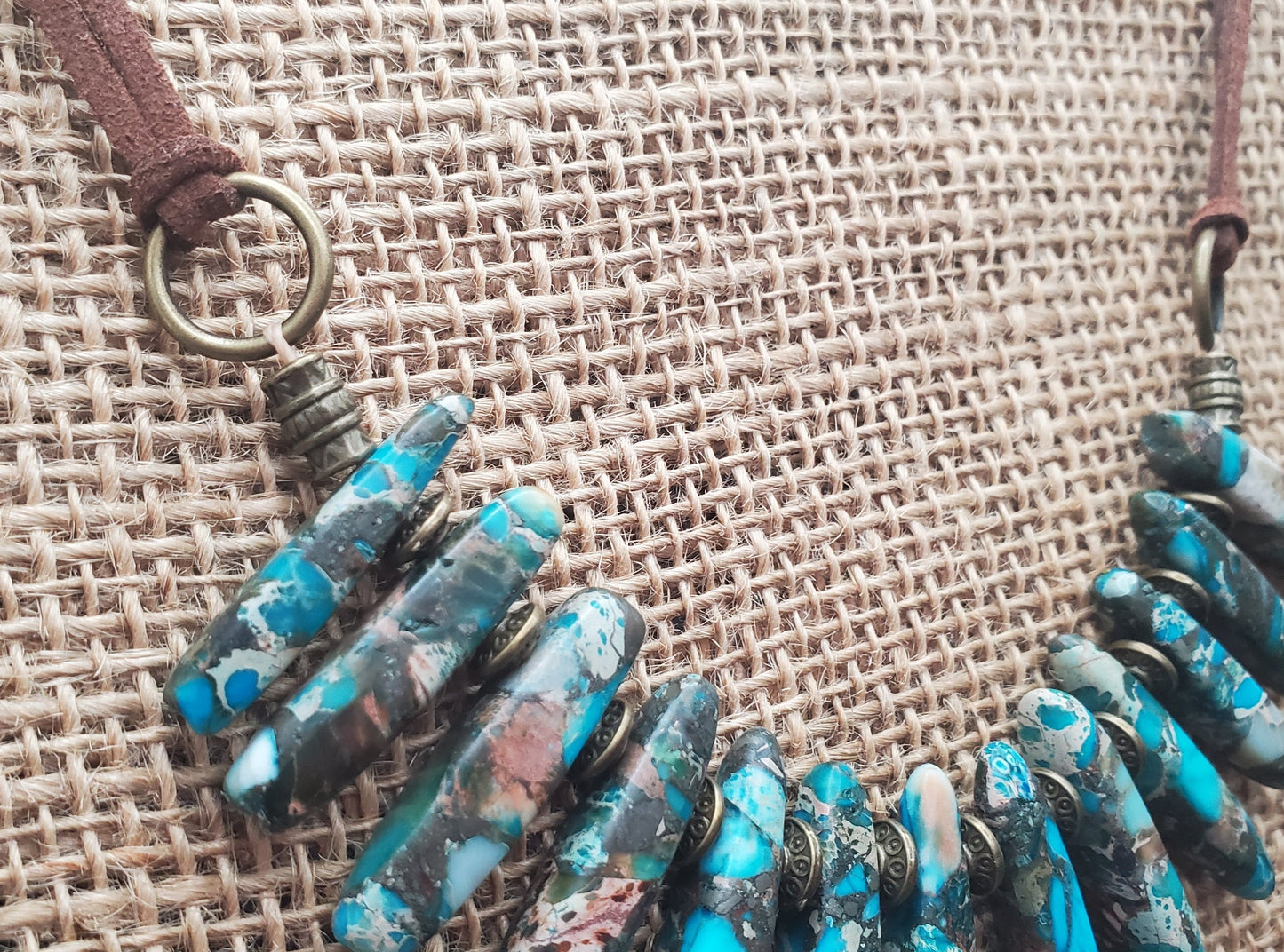 Graduated Blue Jasper Necklace