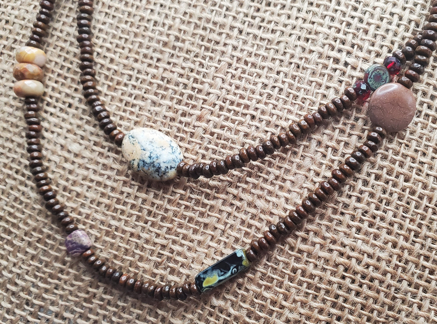 Wood and Stone Necklace