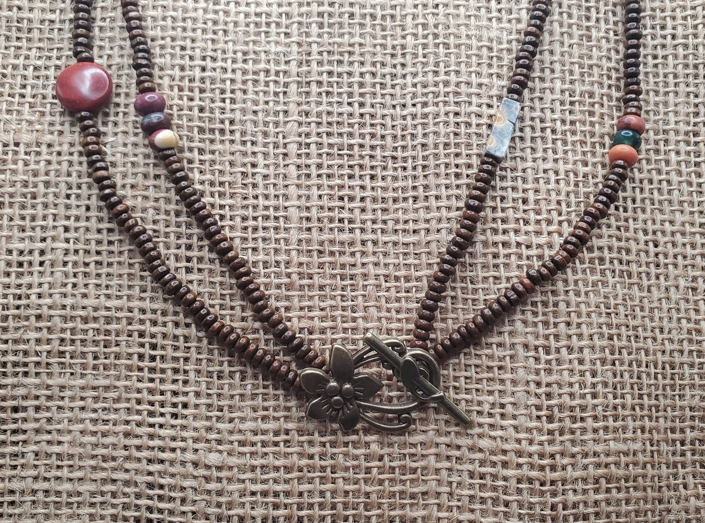 Wood and Stone Necklace