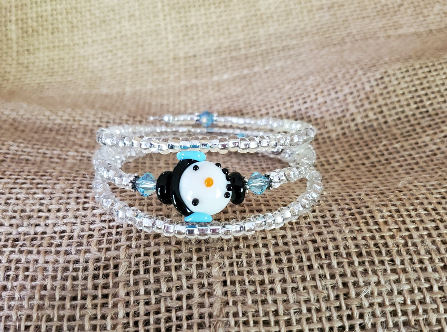 Crystal Snowman Bracelet
