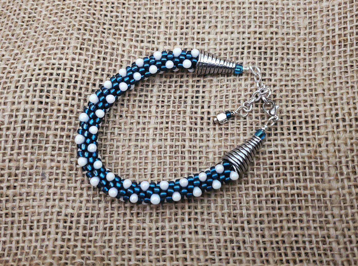 Blue and White Bracelet