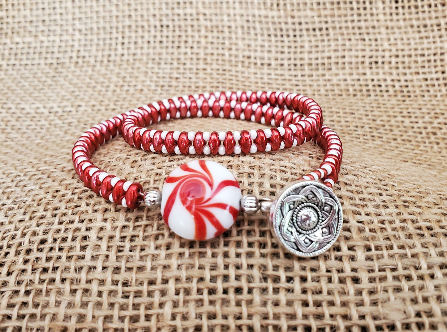 Peppermint Patty Wrap Bracelet B