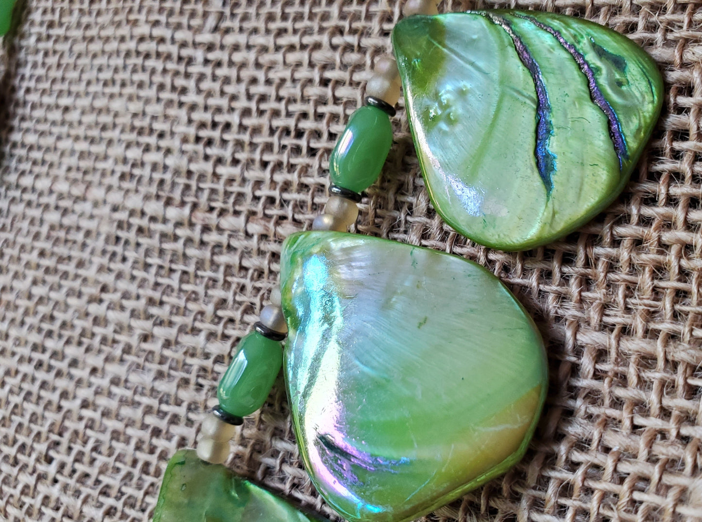 Green Shell Necklace Set