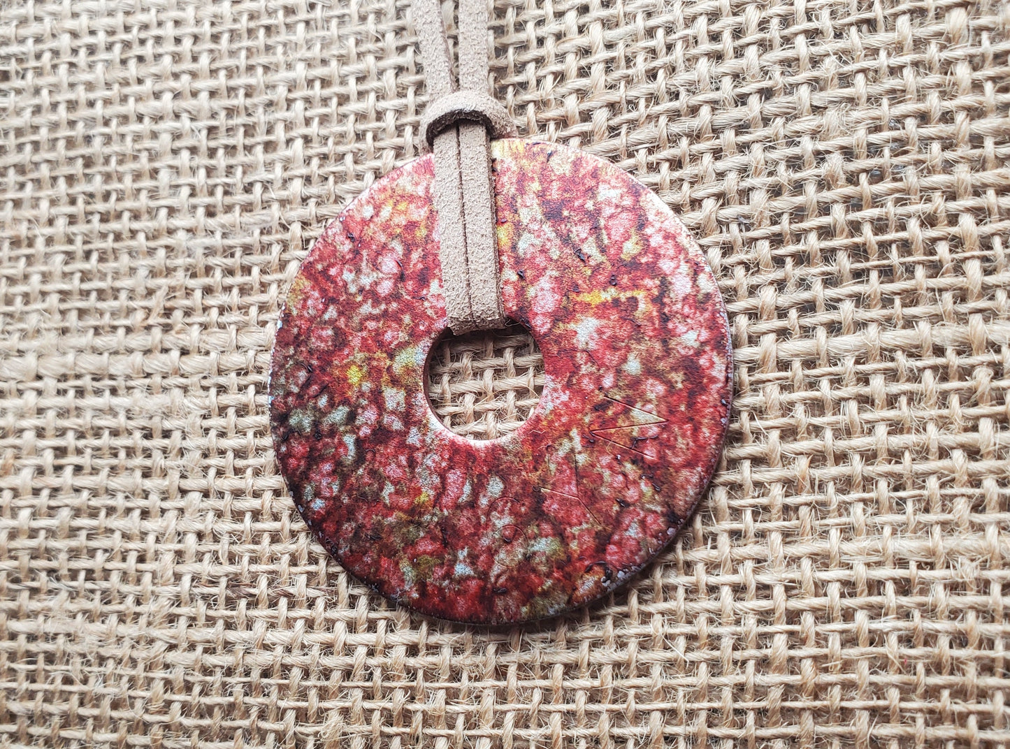 Autumn Disc Necklace