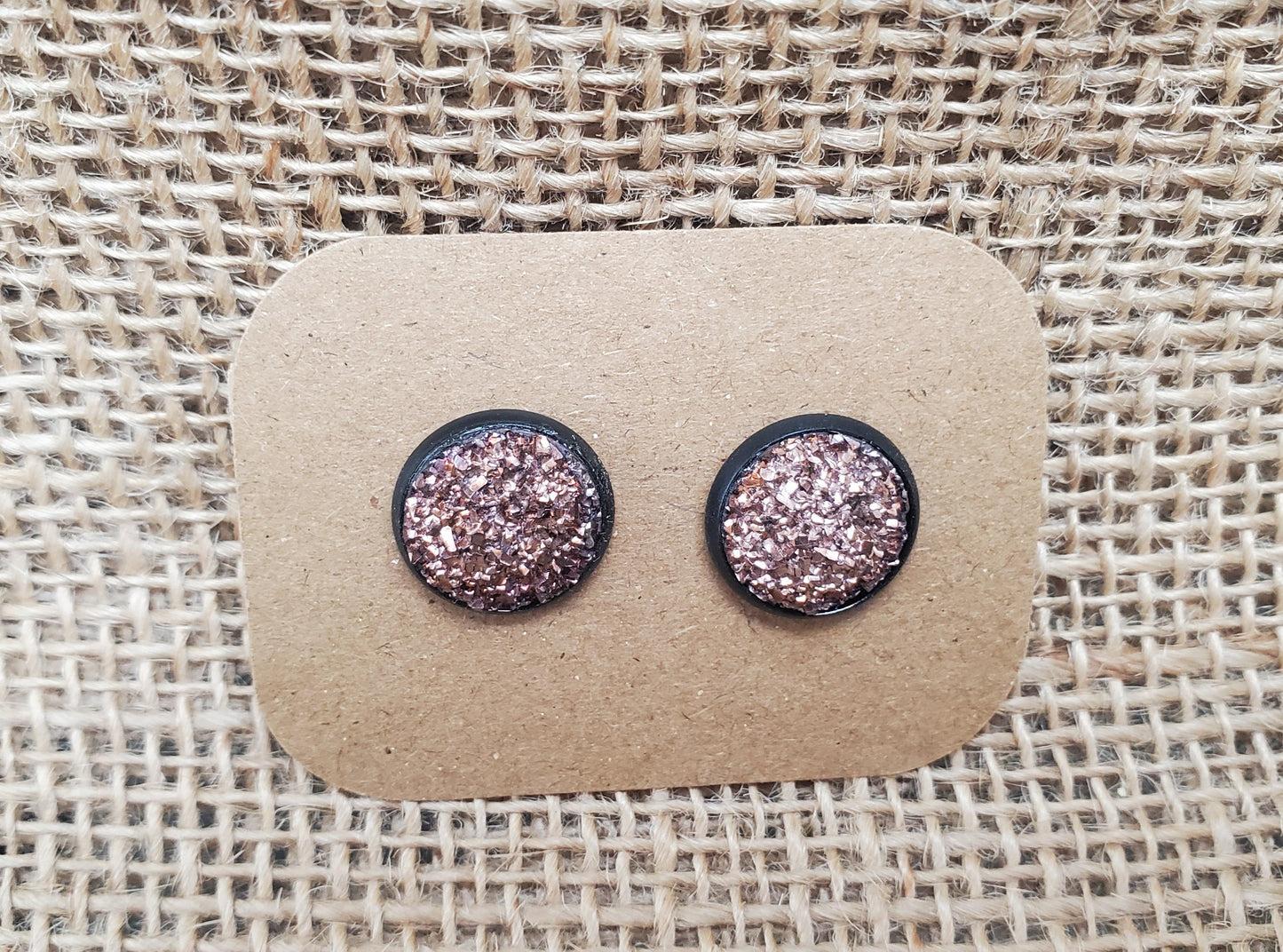 Copper Stud on Black - 12mm