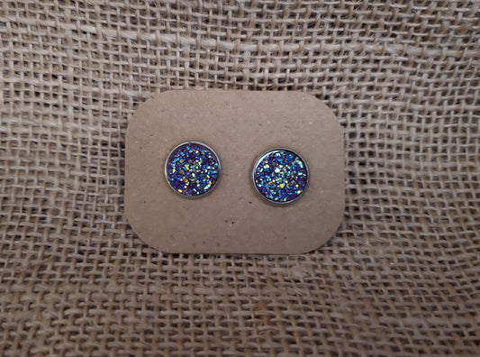 Ruby Stud on Silver -12mm