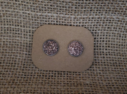 Copper Stud on Silver - 12mm