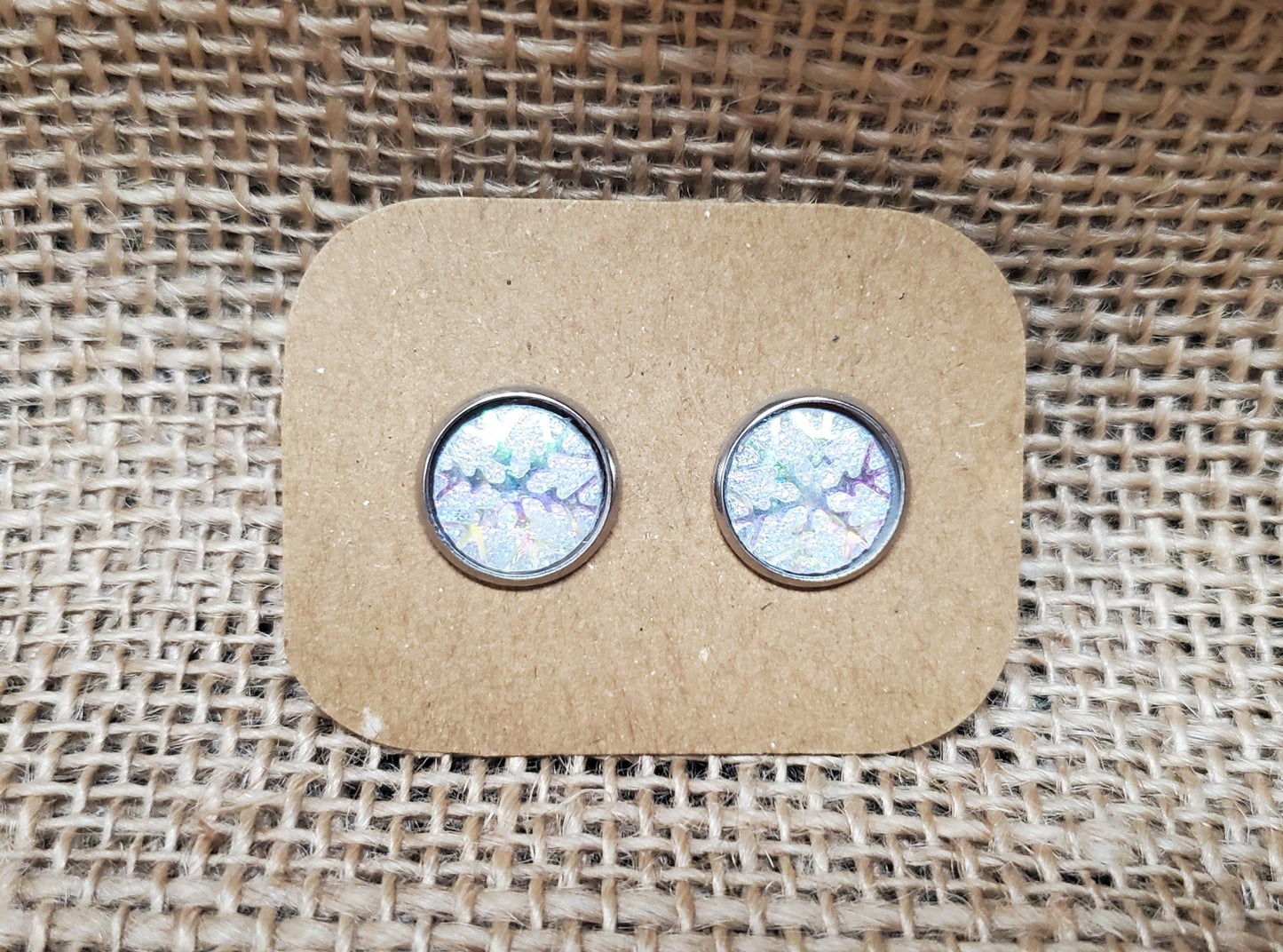 Snowflake Stud on Silver