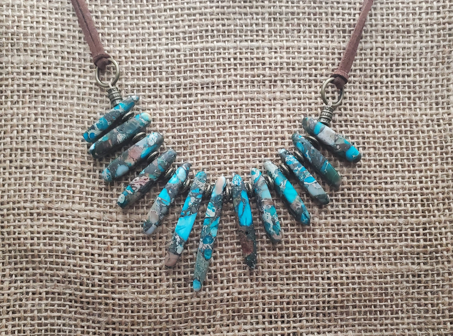 Graduated Blue Jasper Necklace