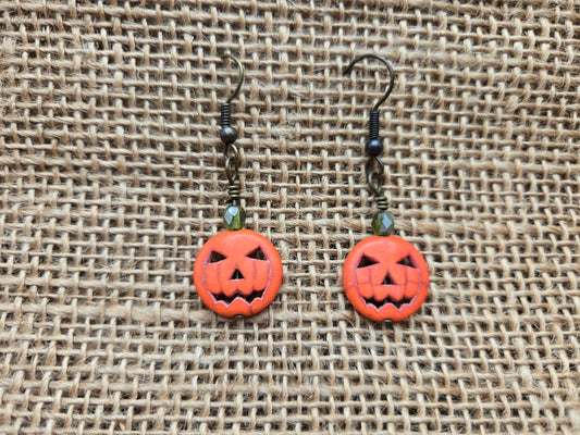 Jack O' Lantern "C" Earrings