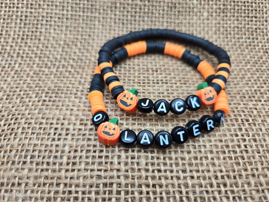 Jack O'Lantern Stretch Bracelets