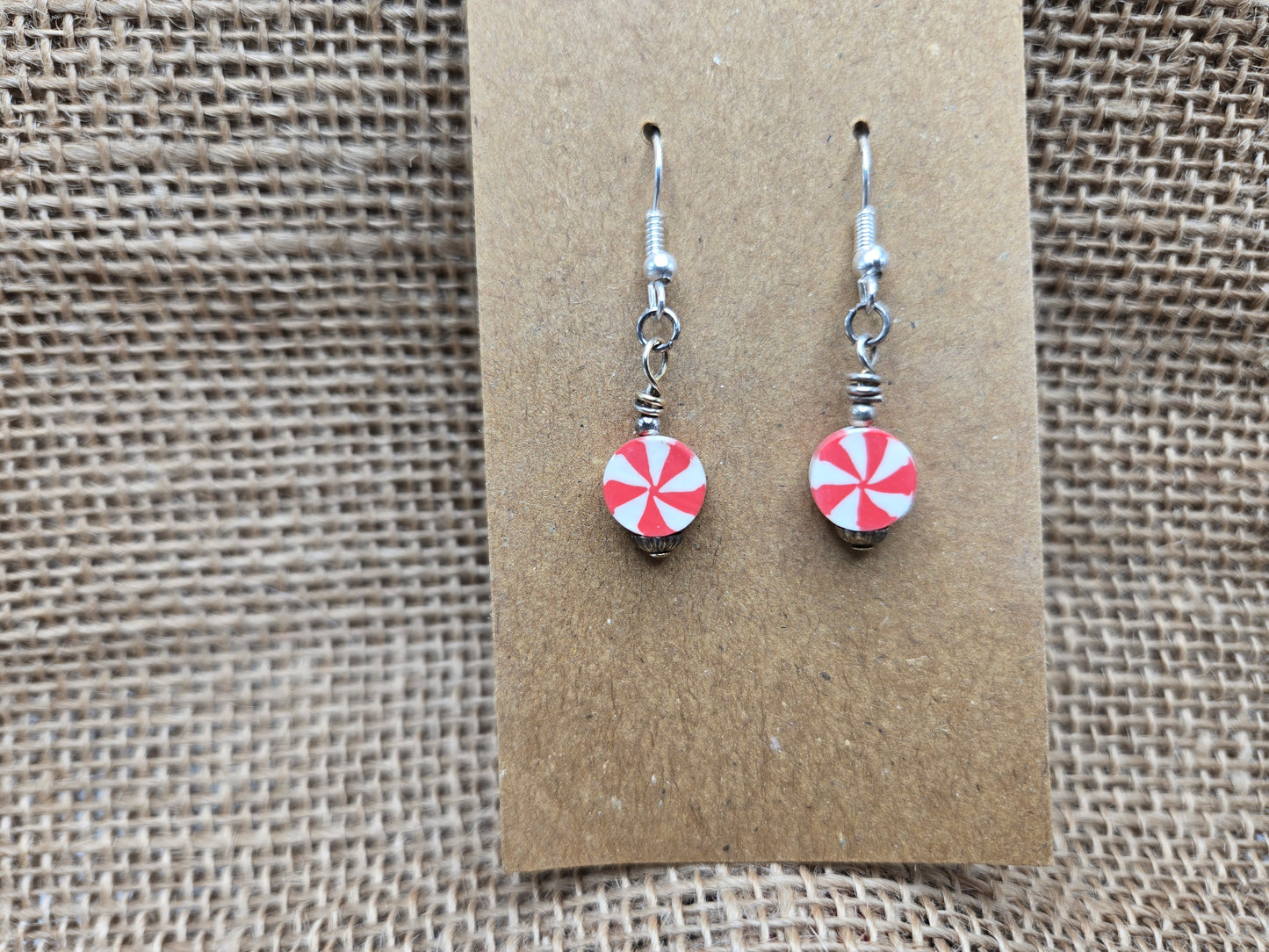 Small Peppermint Candy Earrings