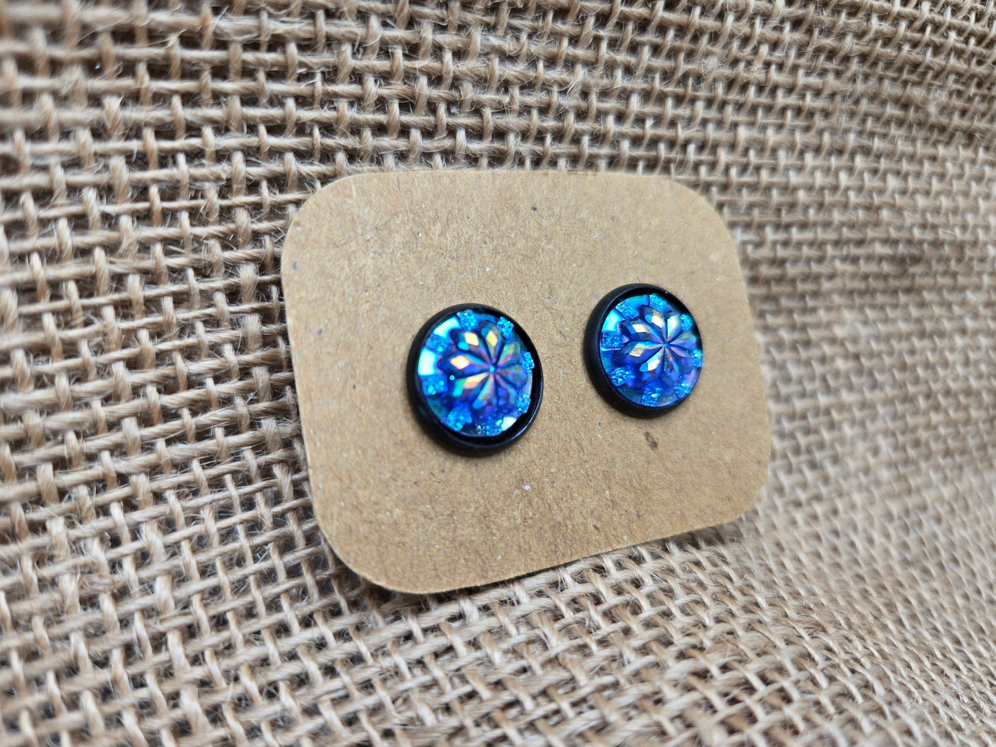 Blue Sunburst on Black