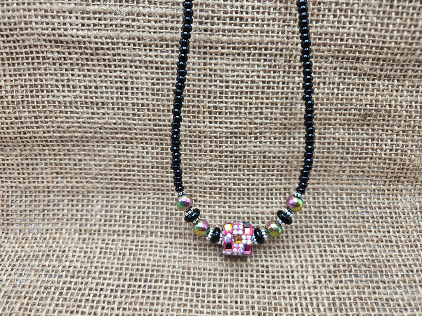 Disco Block Necklace