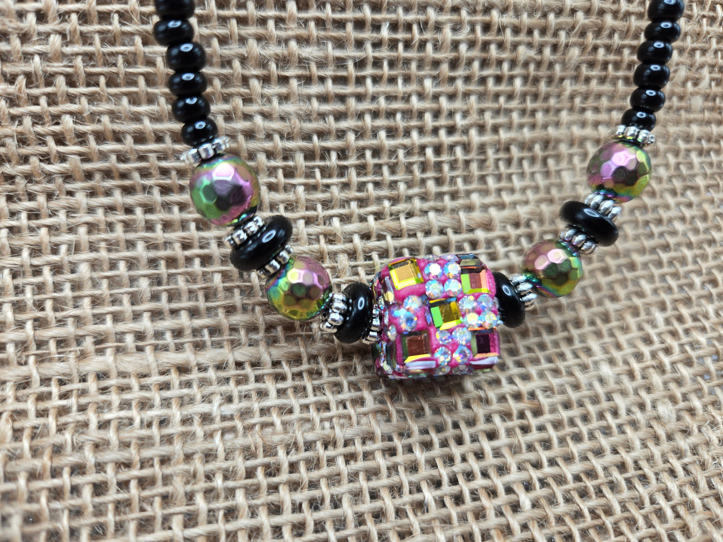 Disco Block Necklace