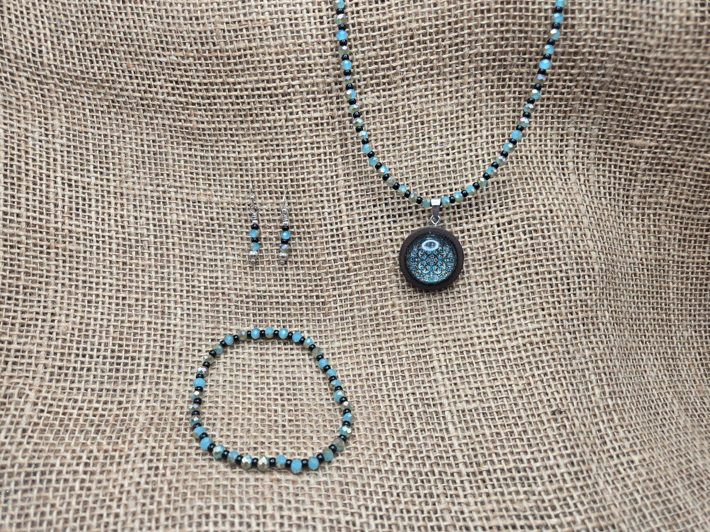 Blue and Black 3pc Set