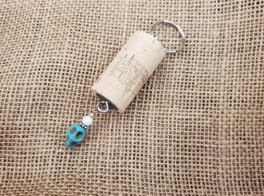 Cork keychain with Skull