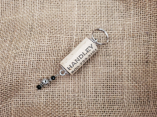 Cork Keychain with Silver Bead
