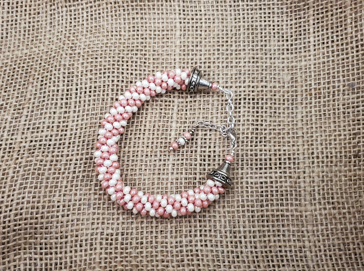 Pink and Cream Bracelet
