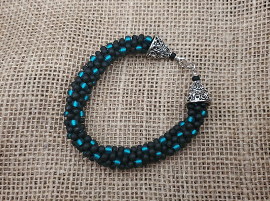 Black and Teal Bracelet