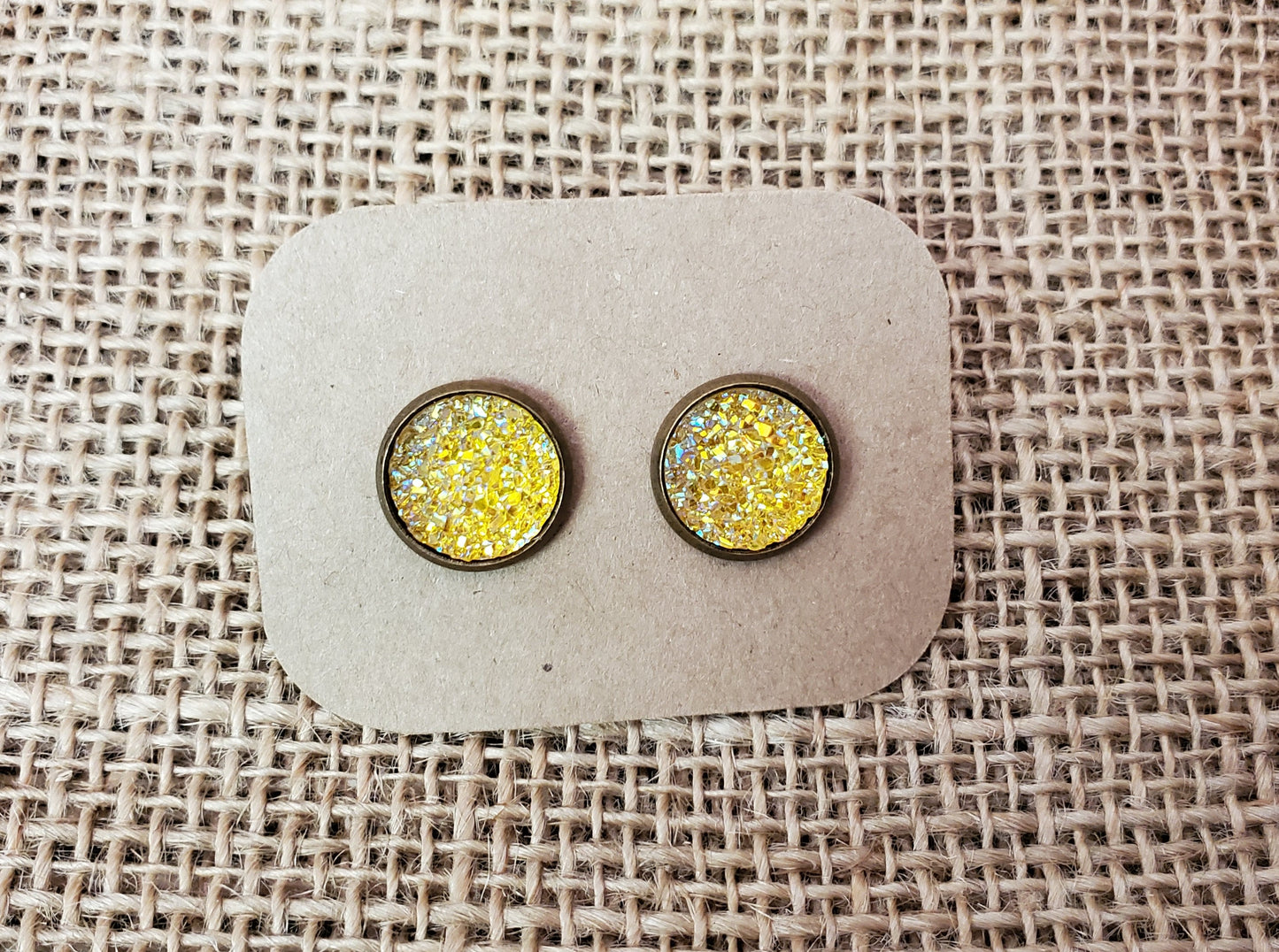 Lemon Stud Earring - 12mm - AB