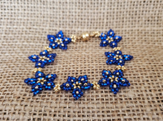 Blue Flower Bracelet