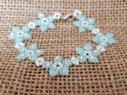 Seafoam Flower Bracelet